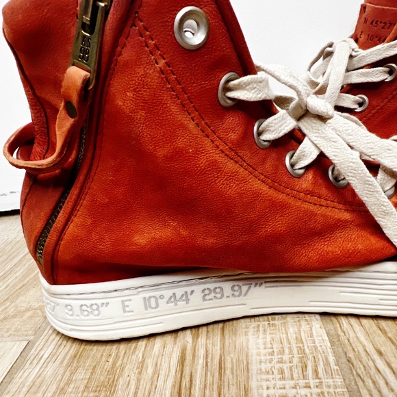 NEW A.S. 98  Adler Platform High Top Sneakers Rust Orange Size EU 42 US 11 - Picture 6 of 12